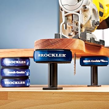 XL Risers for Rockler Bench Cookie Plus & Connect - Woodworking Tools for Clearance & Lateral Stability - Risers w/Height up to 5 for Woodworking Bench - Wood Riser w/Threaded Stud (4 Pack)
