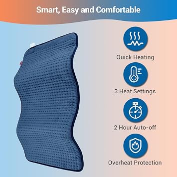 Comfytemp Extra Large Heating Pad for Back & Period, 33x17 Electric Throw