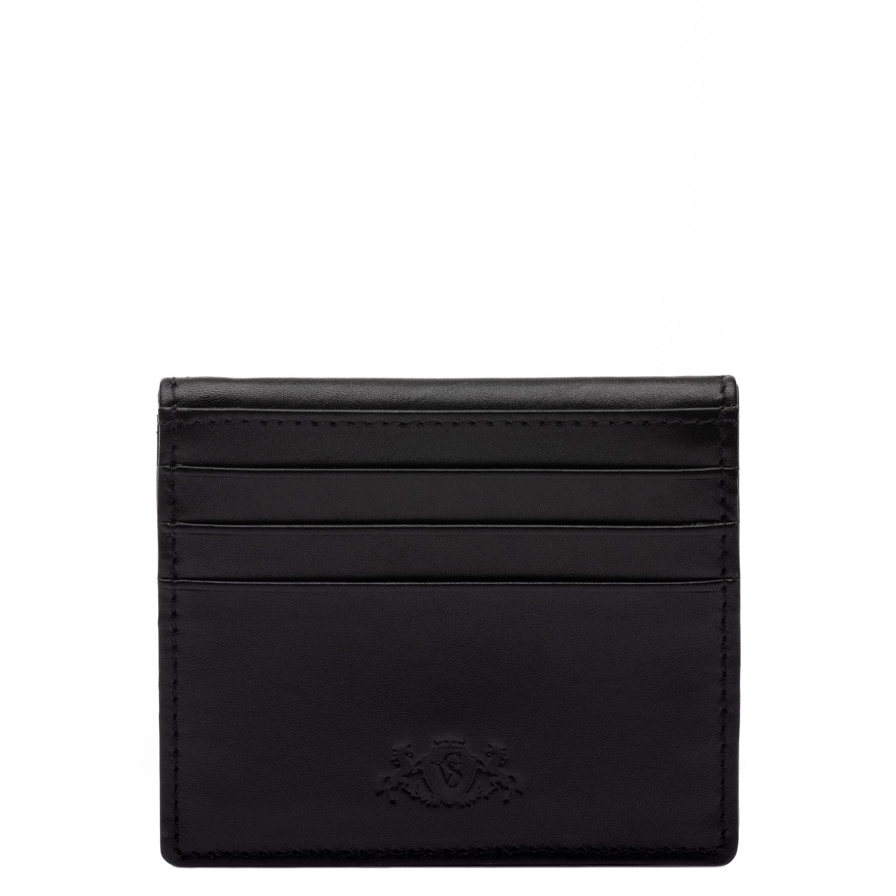 SID & VAIN® Tarjetero RFID protección Earnest Billetera Ultra Fina Monedero Delgado Piel Genuina Negro Unisex, Mujer, Hombre | Hecho a Mano