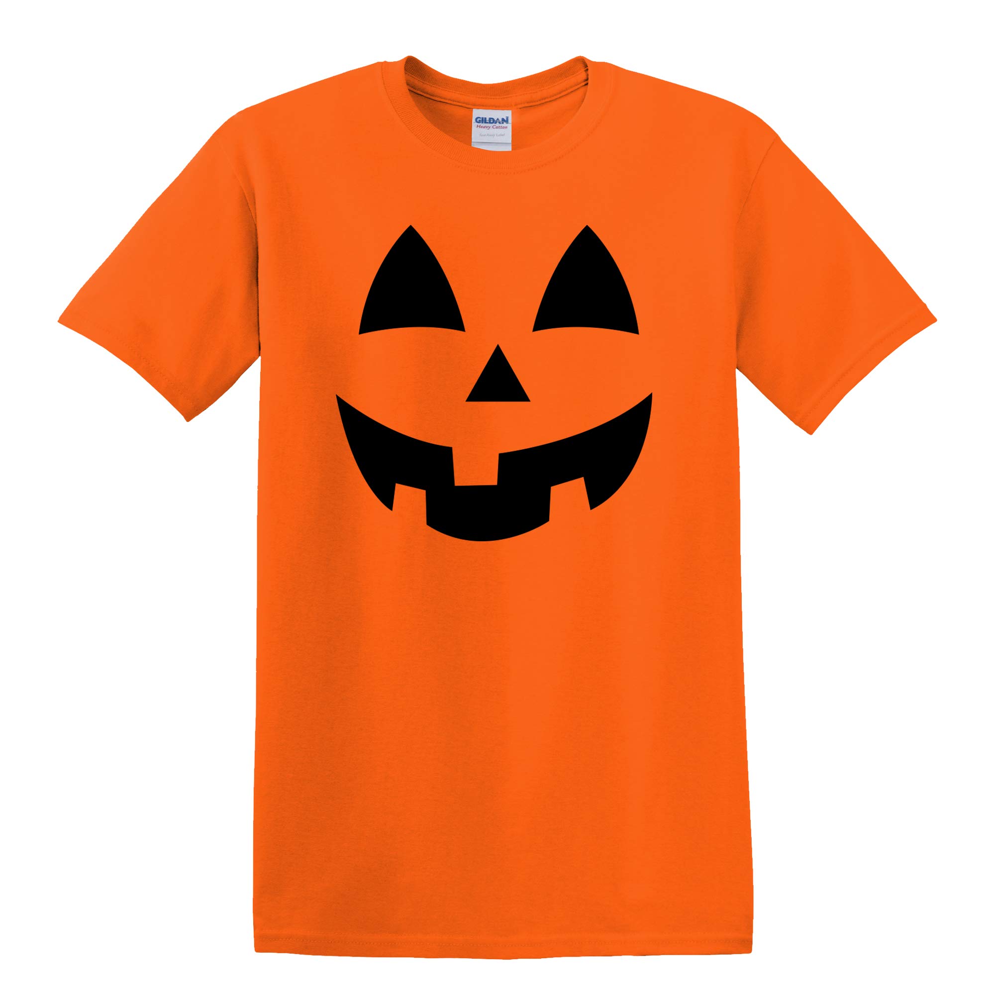 Jack-O-Lantern Pumpkin Face Basic Halloween Adult Unisex Tee Shirt