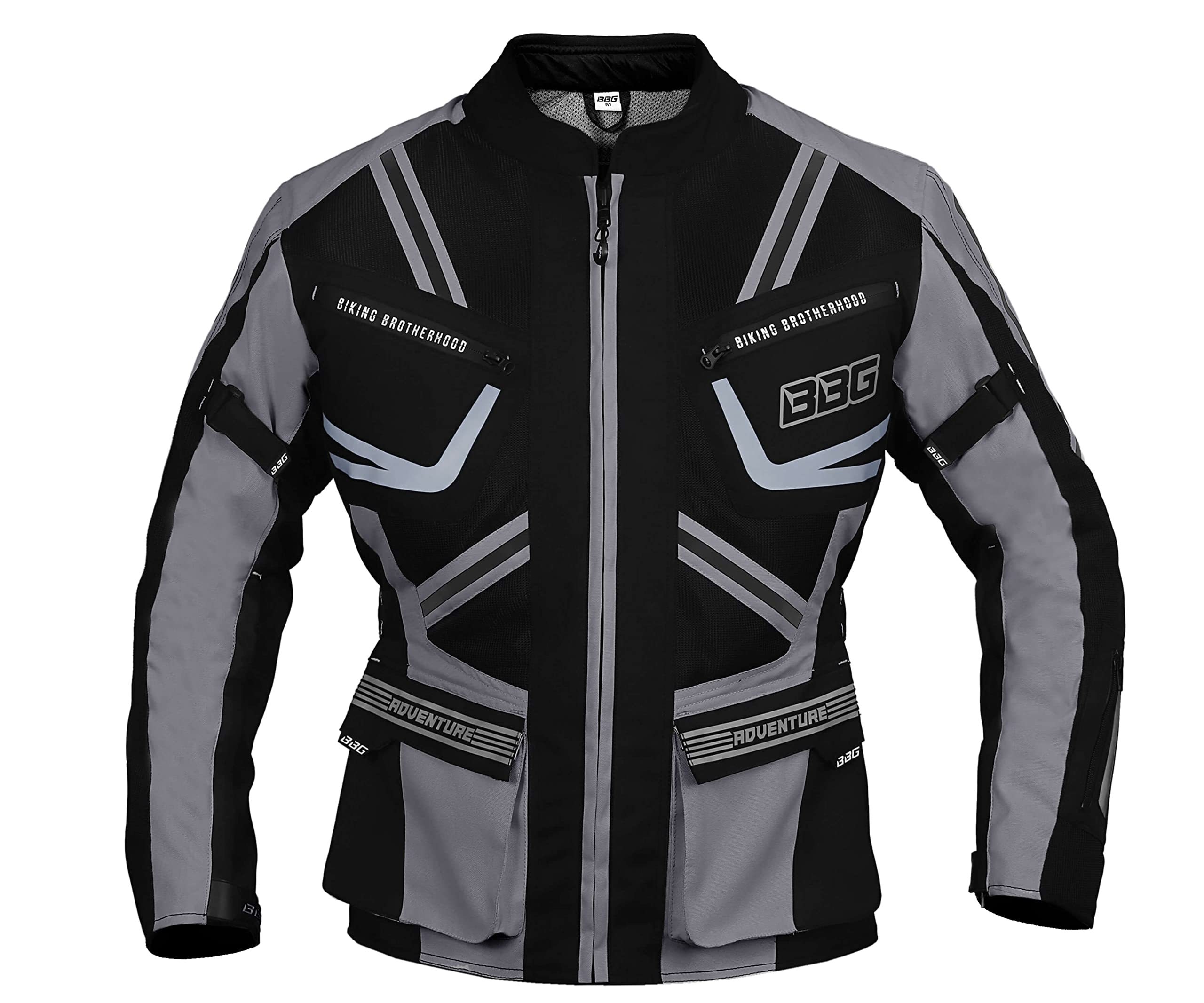 BIKING BROTHERHOOD INDIANA ADVENTURE RIDING JACKET GREY