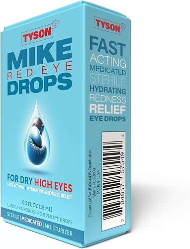 Miniatura 9 de Tyson 2.0 Mike Red Eye Drops for Dry High Eyes - Lubricante 3 en 1 y alivio del enrojecimiento para ojos secos, rojos e irritados con glicerina al