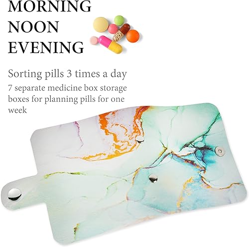 Miniatura 5 de Hennaja Organizador de píldoras, bolsas para píldoras, bolsas de plástico transparente para píldoras, organizador de medicamentos de viaje con