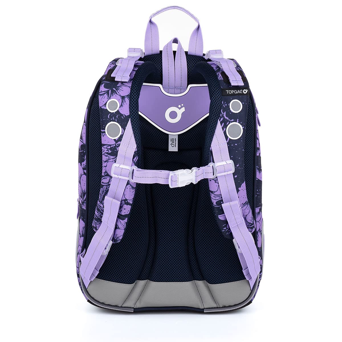 TOPGAL LYNN – Schulrucksack für Mädchen ab 3. Klasse, ergonomisch & leicht, wasserabweisend, mit reflektierenden Elementen, 27 L Schulranzen mit Brustgurt & Rückenpolsterung (Blumen)