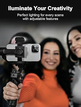 hohem iSteady M6 kit Gimbal Stabilizer for Smartphones, AI Tracker w/CCT/RGB Fill Light, Upgraded 3-Axis Phone Gimbal,Gimbal for iPhone 16,15,14 Pro Max &Android, Phone Gimbal for Youtube Vlog TikTok