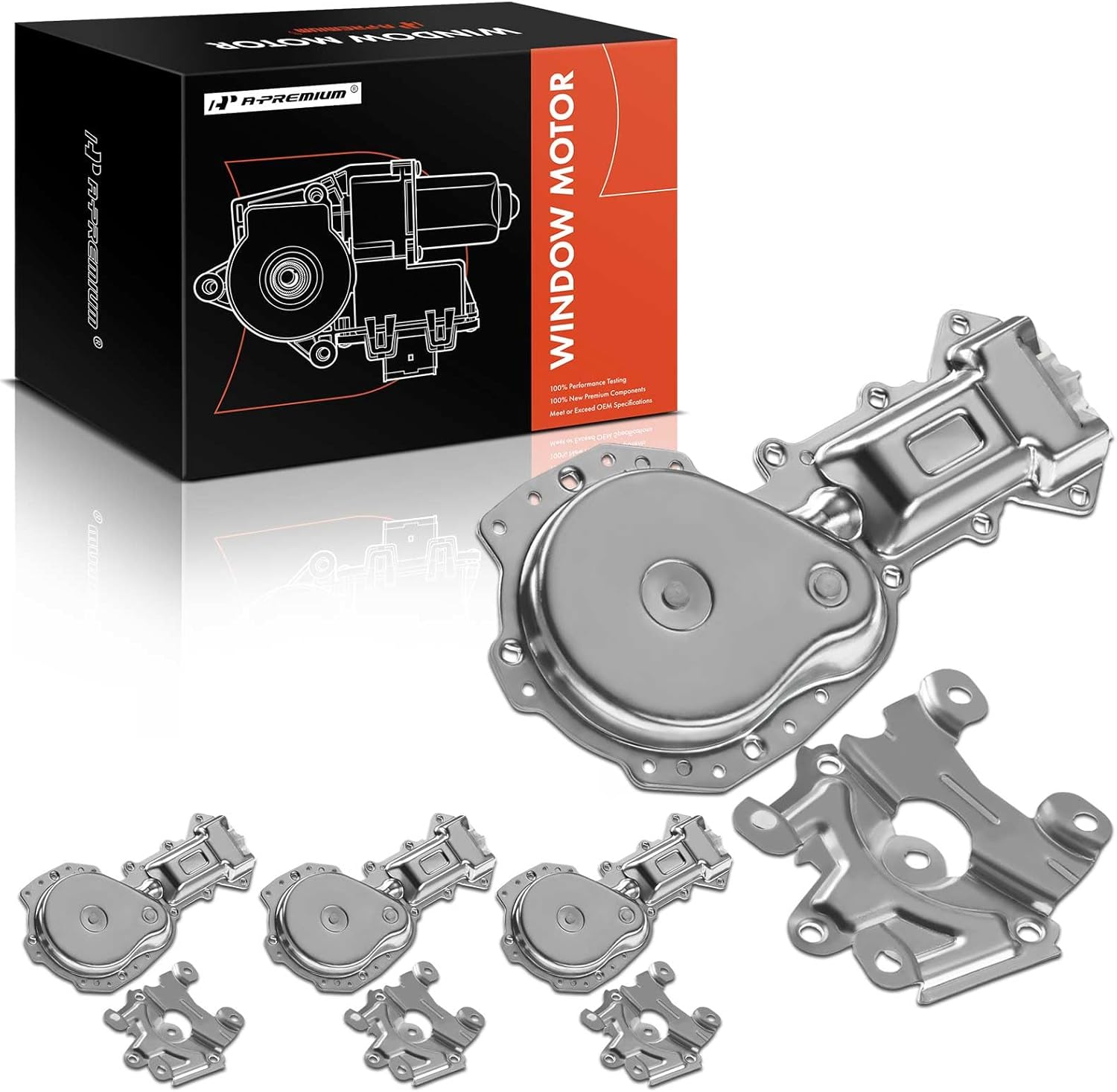 A-Premium Front and Rear Power Window Lift Motor Compatible with Chevrolet Impala K10 Suburban R1500 Suburban GMC Buick Cadillac Oldsmobile Pontiac, Driver and Passenger, 4-PC Set, Replace# 12497971