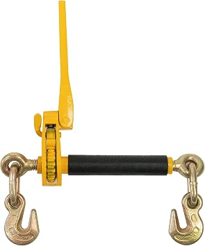 US Cargo Control Peerless QuikBinder Plus Ratchet Load Binder for 5/16 Inch - 3/8 Inch Grade 70 or 80 Chain - 7,100 LBS Working Load Limit, 1-Pack Chain Binder, Folding Handle to Easily Tighten