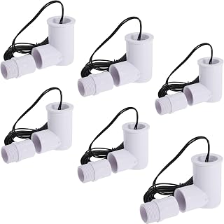 SS2 Float Switch L-Shape with 3/4 Inch Adaptor and 6Ft Wire Water Float Switch for HVAC Drain Pan Condensate Outlet (6Pcs)