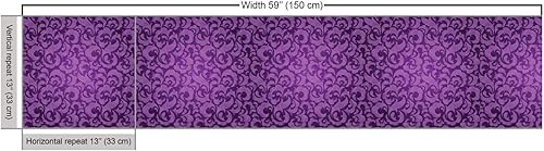 Miniatura 49 de Lunarable - Tela para amantes de perros de The Yard, patrón divertido de animales de dibujos animados en posiciones caprichosas estirando y Beige y