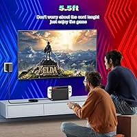 Vista 5 de Cargador USB-C de 39 W compatible con Nintendo Switch, OLED, Lite, Dock, Switch 2 y Pro Controller 15V2.6A compatible con modo TV