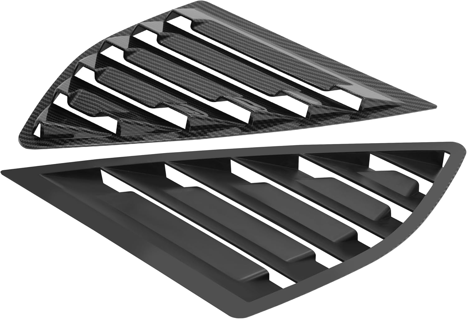 KUAFU Rear Side Window Louver Compatible with 2013-2020 Ford Fusion Mondeo Windshield Sun Shade Cover Air Vent Scoop Shades Cover Blinds Trim ABS Carbon Fiber Style