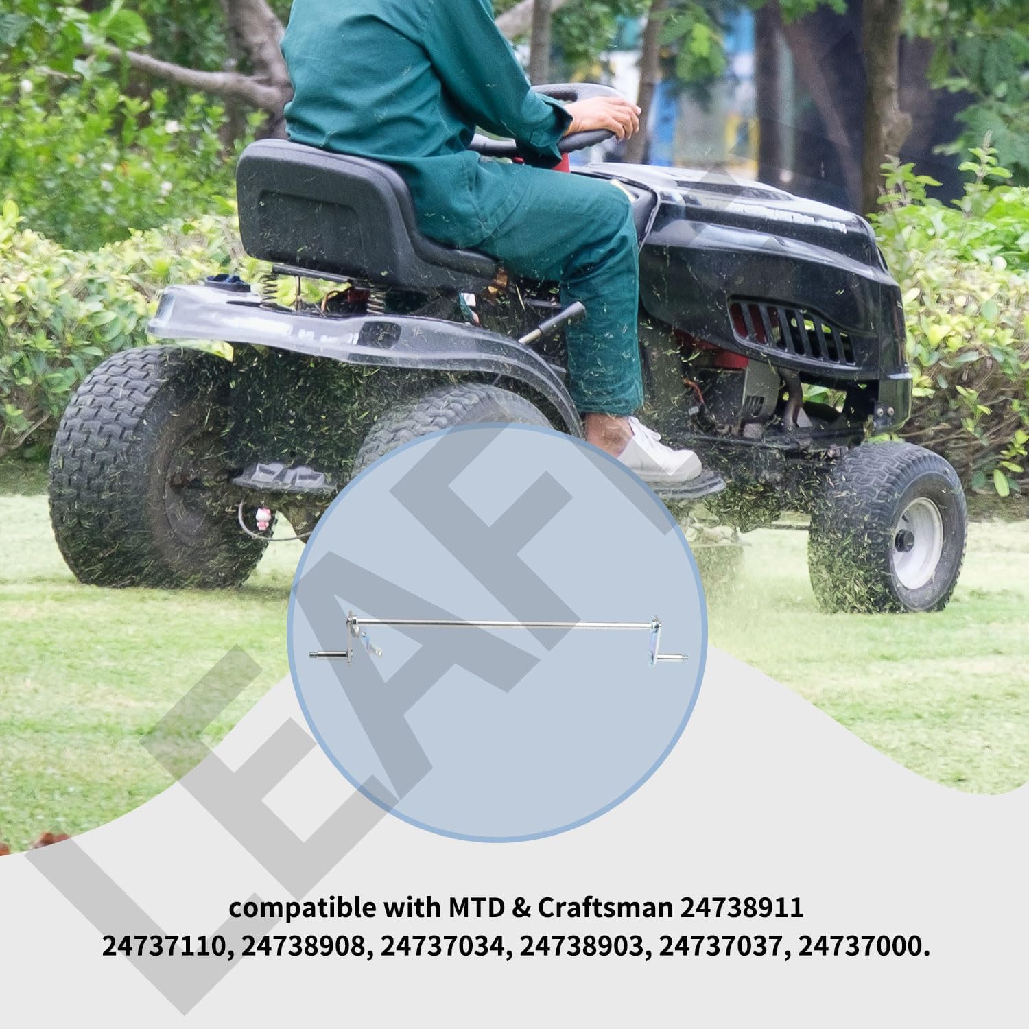 611-04143B Mower Front Axle Assembly Compatible with MTD Mowers Replaces Part 611-04143, 611-04143A, 911-04143, 911-04143A, 911-04143B