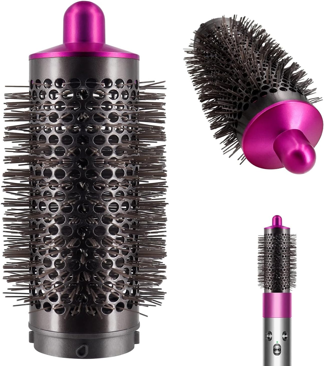 HcosmySuitable for Dyson Airwrap Hairstyle Circular Fluffy Brush Limp Flat Hair Fluffy Connection Tool, Perfectly Compatible with Dyson Airwrap,Part No. 969489-01 970750-01