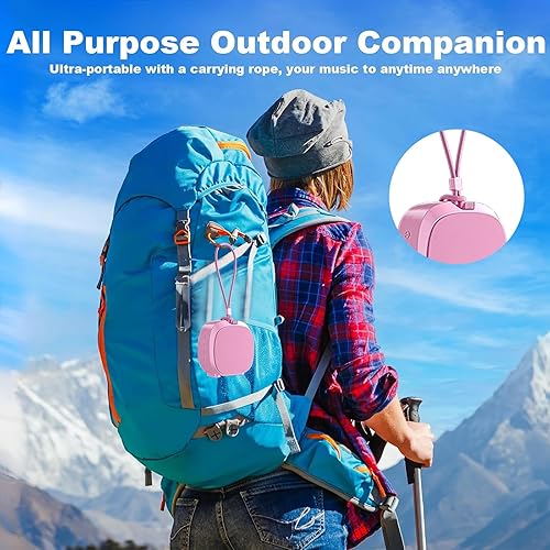 Miniatura 7 de Altavoz Bluetooth Reproductores multimedia portátiles, sonido estéreo claro y fuerte, altavoz inalámbrico de graves profundos con luces TWS IPX5,