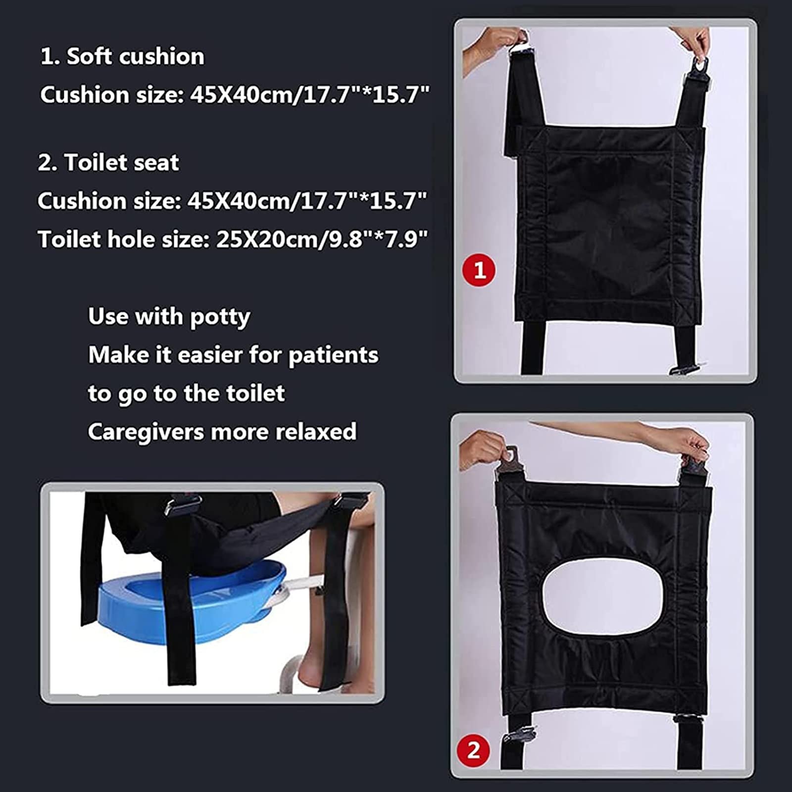 Elevador de Silla de Ruedas, Grúa para Elevación y Traslado de Pacientes Grús Hospitalaria Silla de Ruedas para Discapacitados y Ancianos Reposapiés Apoyabrazos (Tamaño: B) (Onecolor B)