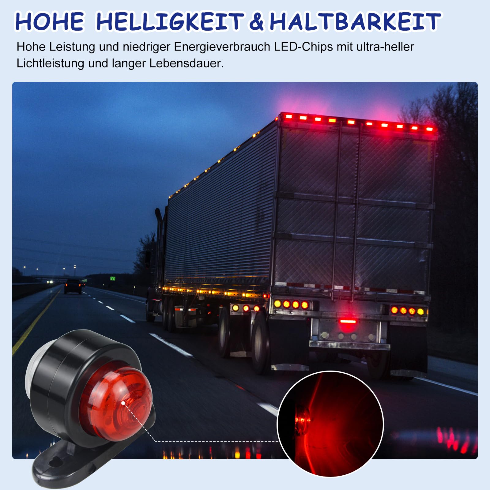 Luci Laterali LED Per Camion E Camper - Indicatori Posizione 12V/24V Con Gomma | DOJA Barcelona - Foto 2