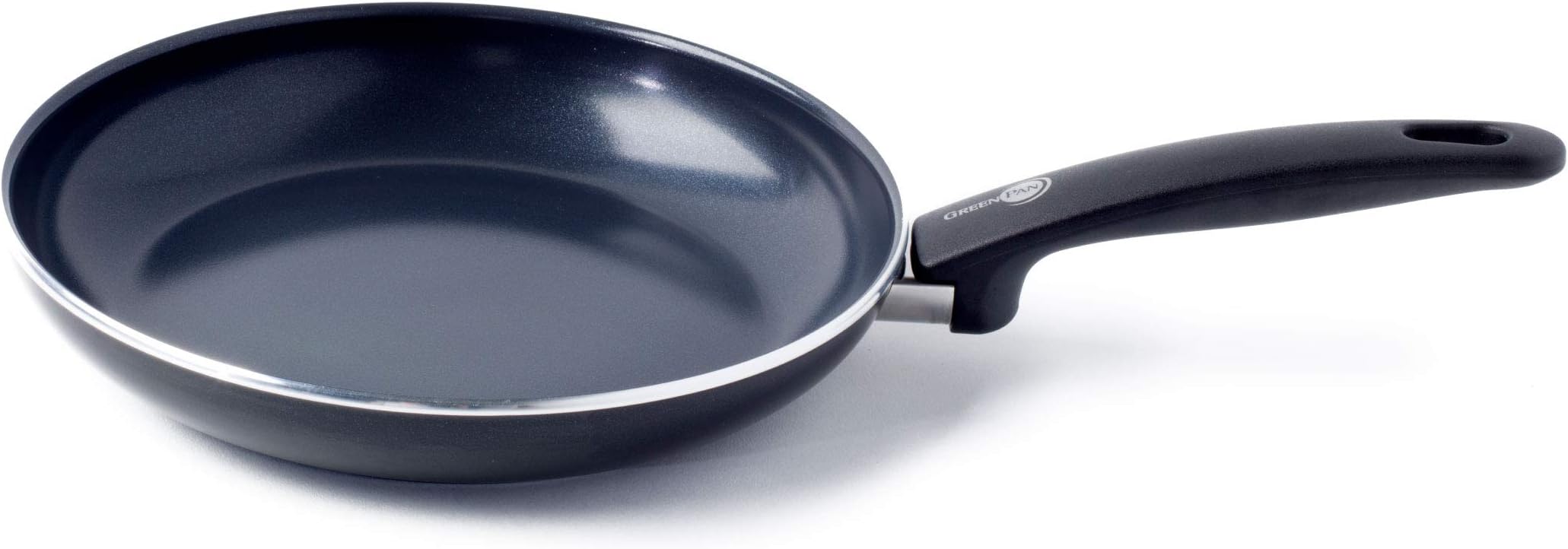 GreenPan Frying Pan, Non Stick, Toxin Free Ceramic Pan - Induction, Oven & Dishwasher Safe Cookware - 24 cm, Black