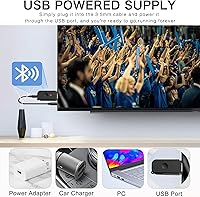 Vista 6 de Receptor de transmisor Bluetooth V5.3 2 en 1, adaptador Bluetooth USB, transmisor de audio inalámbrico para TV a auriculares Bluetooth, baja