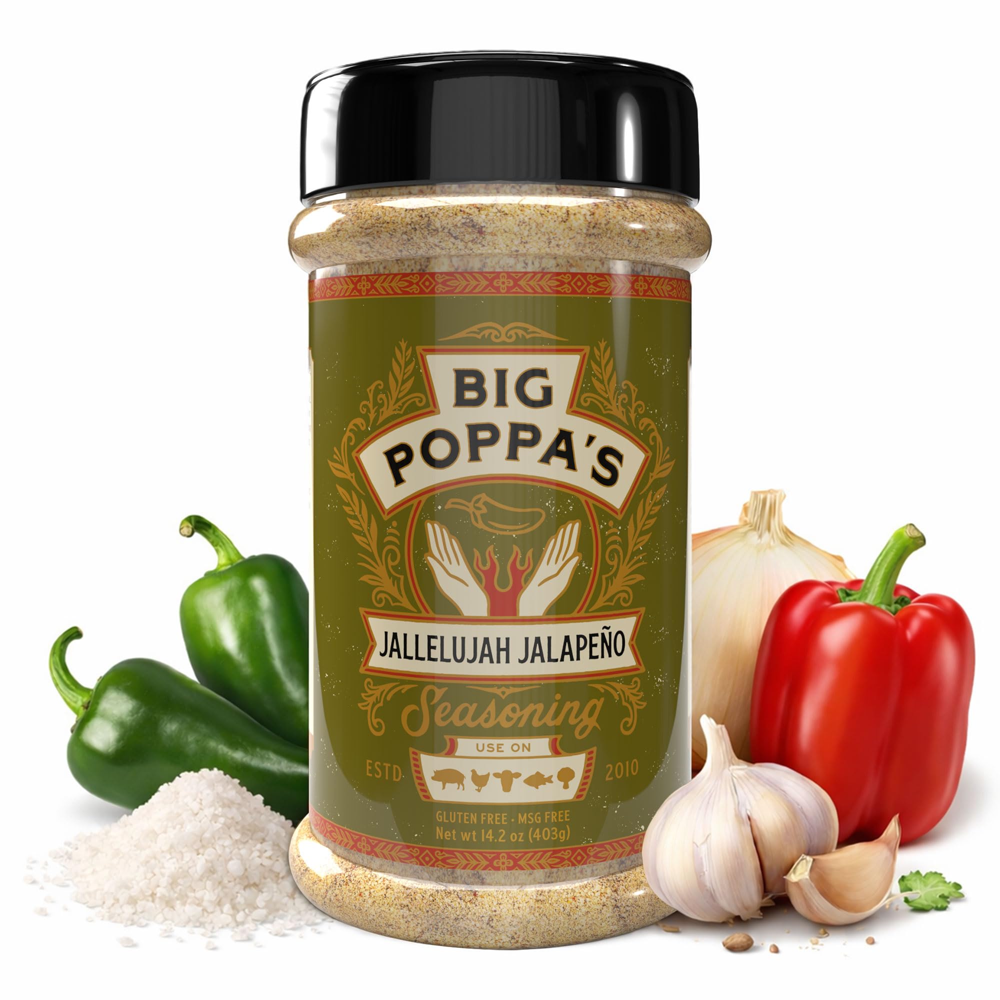Amazon.com : Big Poppa's Jallelujah Spicy Jalapeño Seasoning