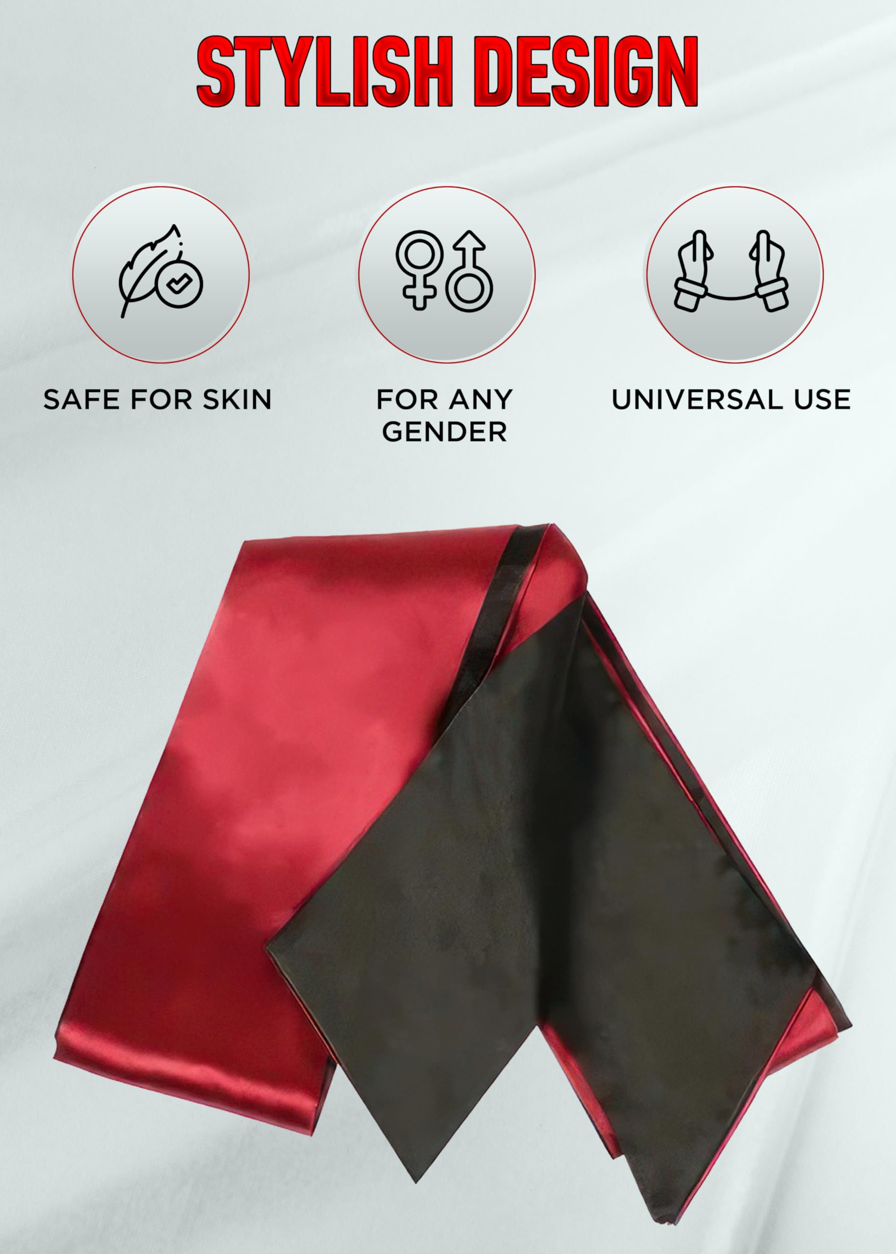 BDSM Adult Spanking Feather Tickler 16 inch Sex Blindfold Eye Mask 59" for Sex Play, Sexy Bondage Restraints Fetish Toys - 2pcs Sex SM Starter Kit: Red Mask Feather