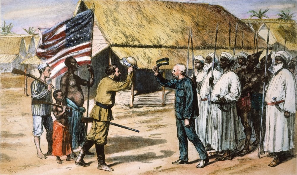 Amazon.com: Stanley & Livingstone 1871 Nthe Meeting Of Henry Morton Stanley And David Livingstone At Ujiji Lake Tanganyika 10 November 1871 Wood ...