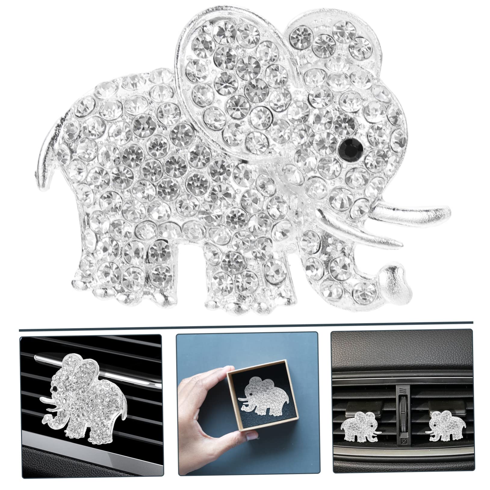 GLEAVI 10pezzi Clip Diffusore Profumo Auto Cristallo Elefante Da Decorazione Elegante Per Ventilazione Auto Accessori Per e Stile Unico