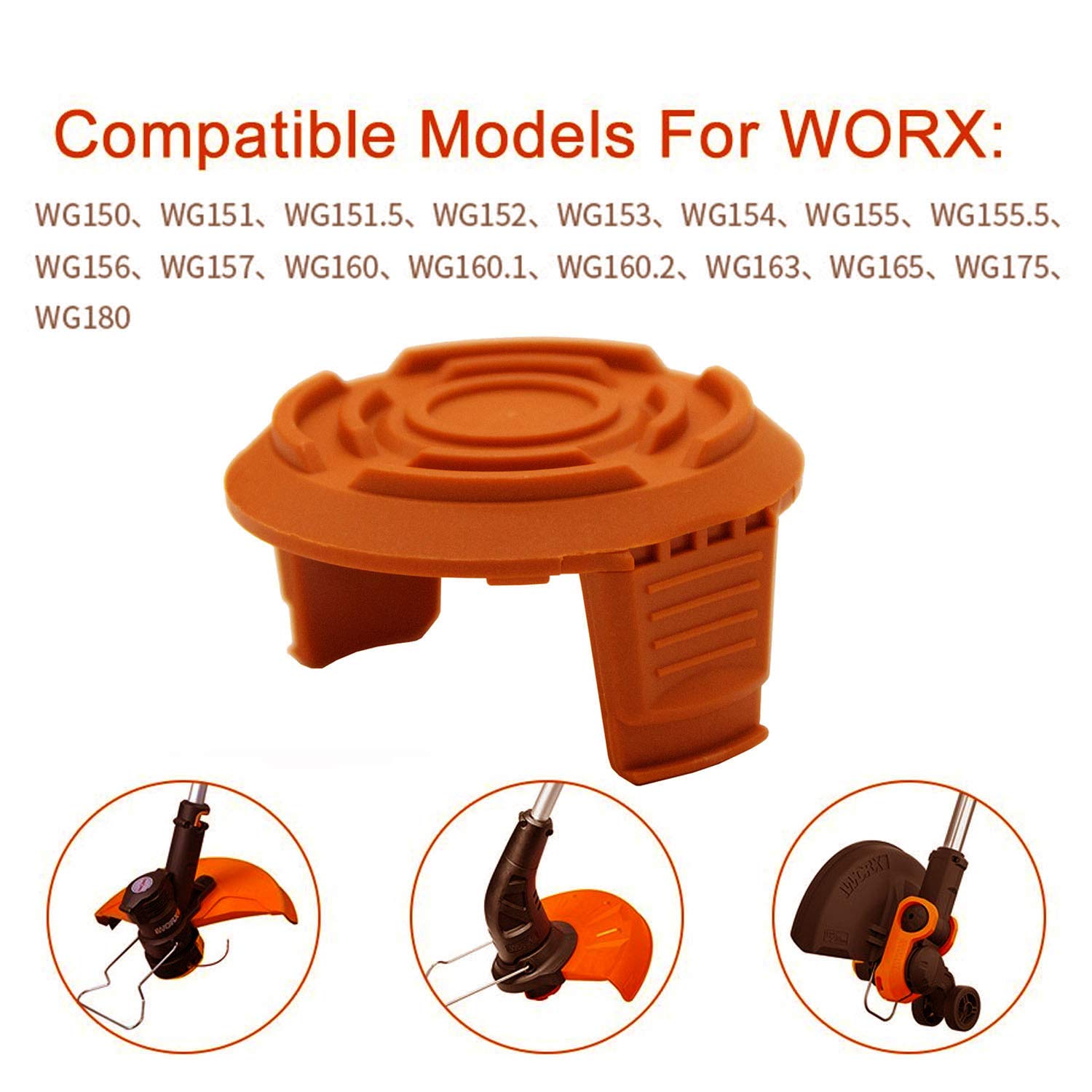 For Worx Grass Head Replacement Cap Trimmer Spool Line – buy at