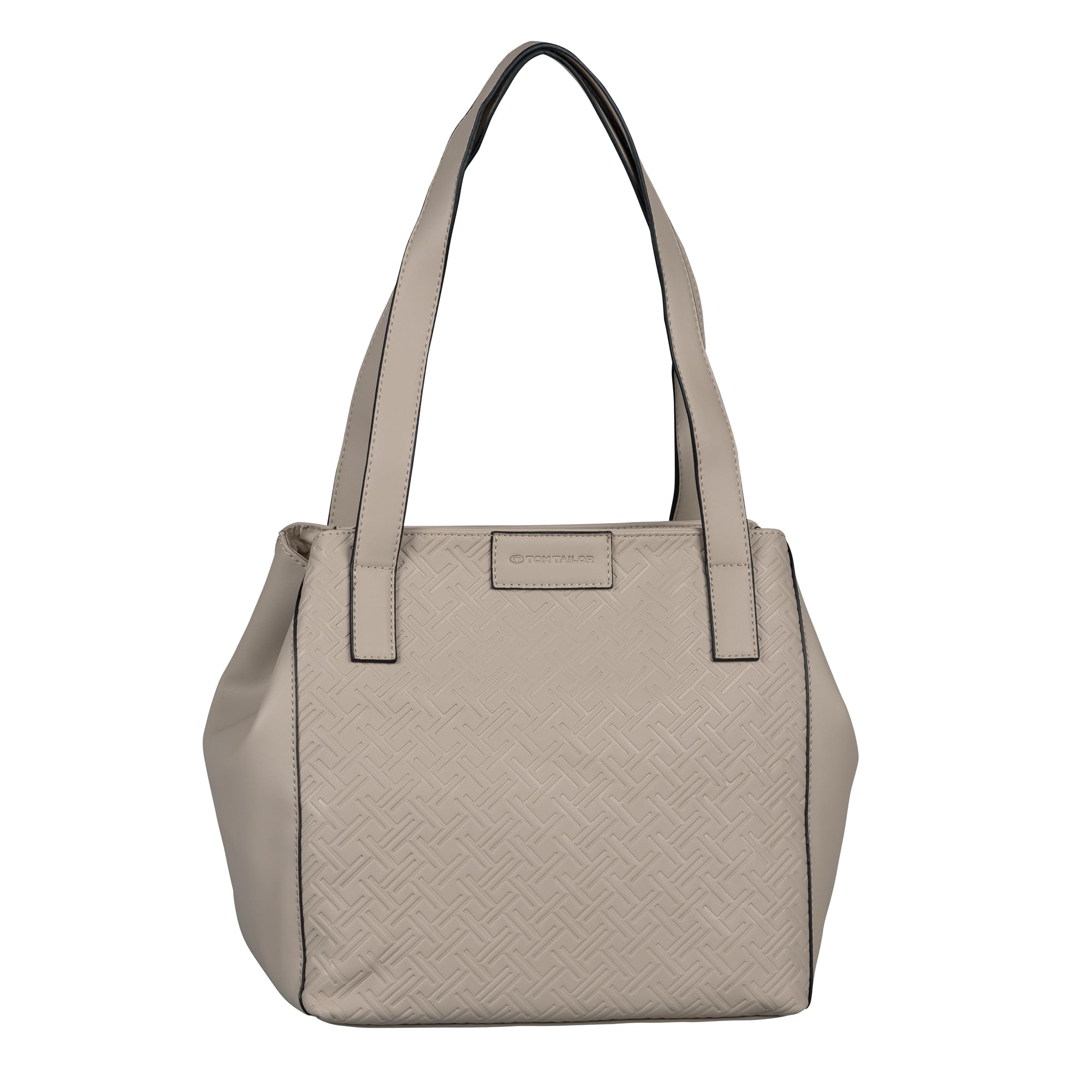 TOM TAILOR Mirenda Women's Shopper Shoulder Bag Zip Large Beige, taupe, L, Modern