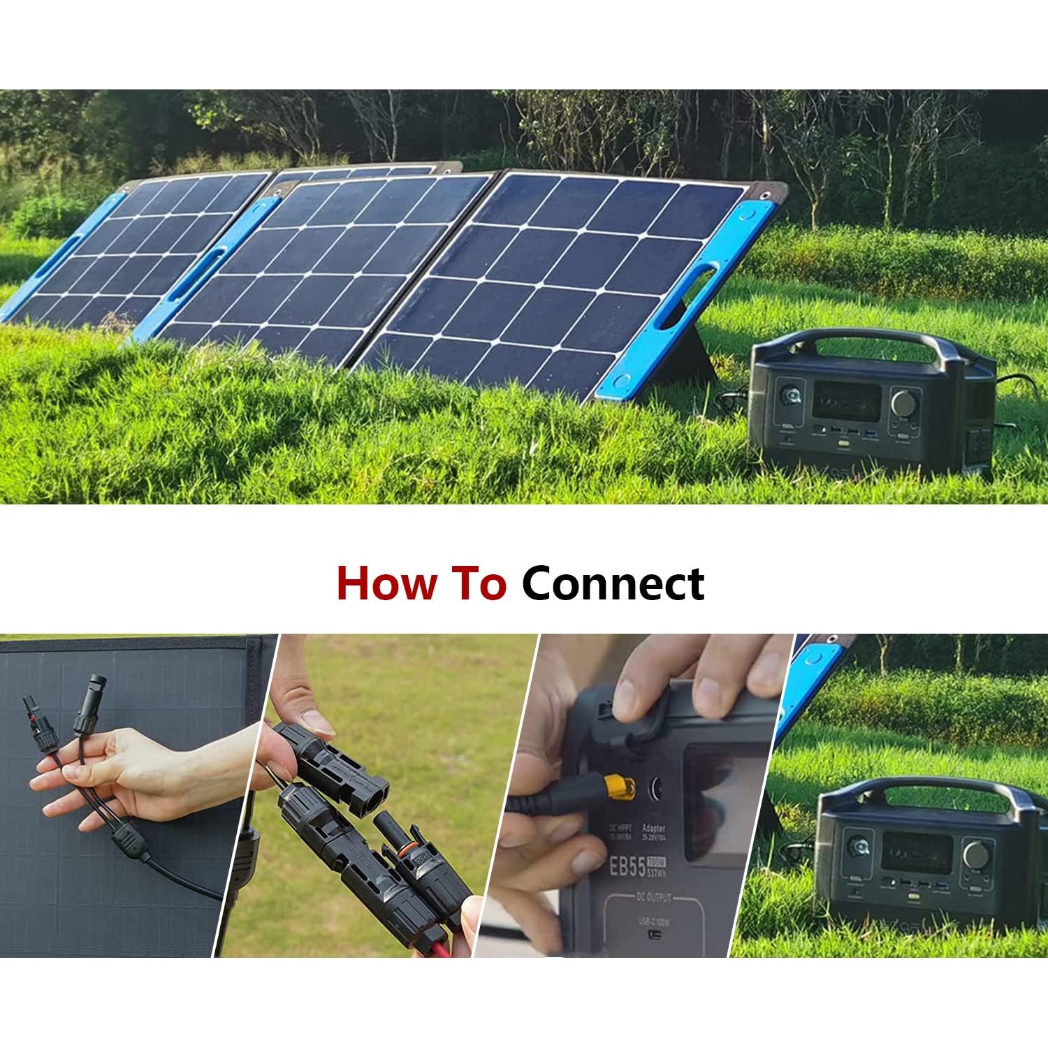 Cavo di prolunga da solare a XT60i XT60 per Anker SOLIX F2000 C1000 C300 generatore BLUETTI AC2A AC70 AC50B Elite 200 100 V2 EcoFlow Delta/River 2 alimentatore portatile Power Station 5 m cavo di