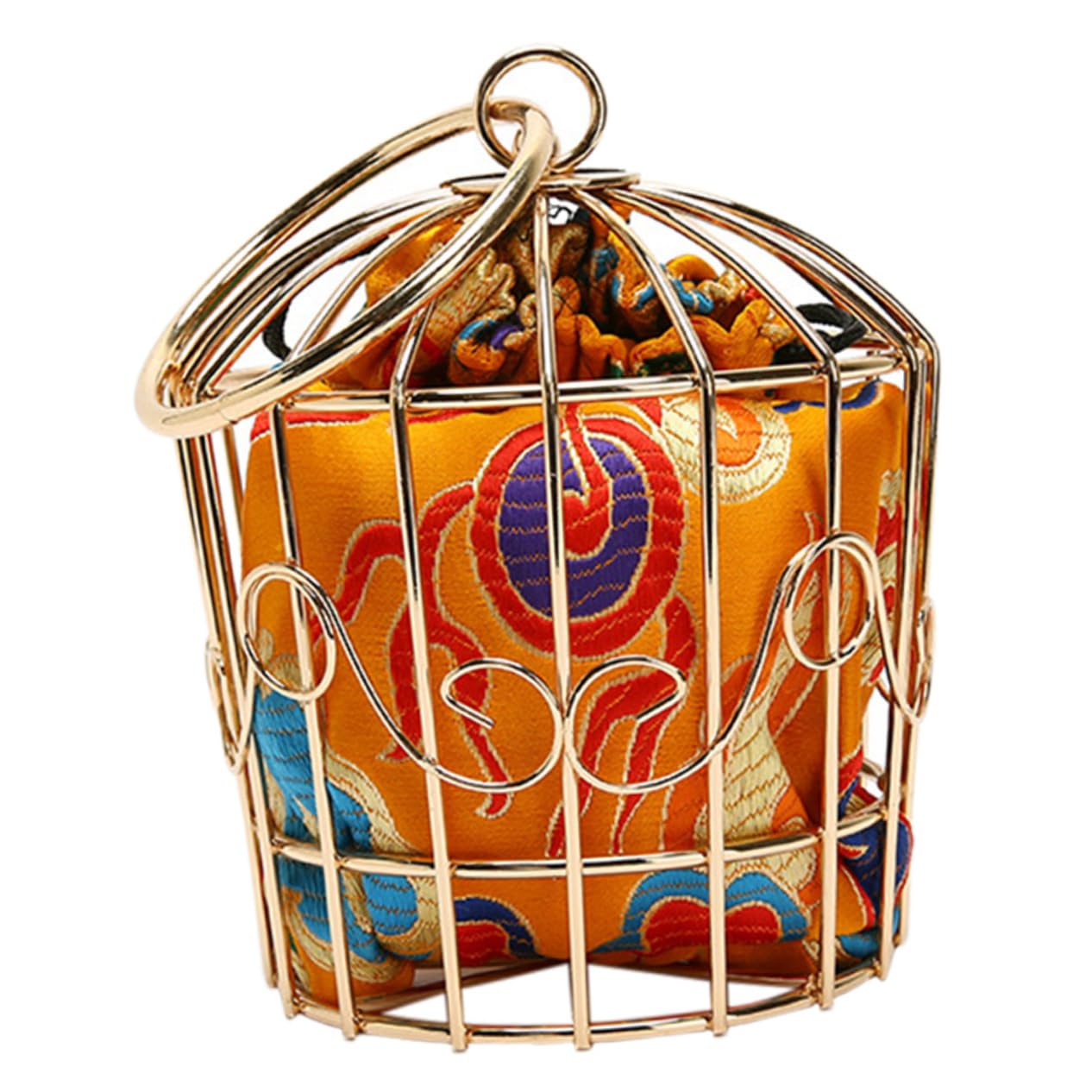 Sac cage à oiseaux rigide jaune au design architectural exclusif - 8