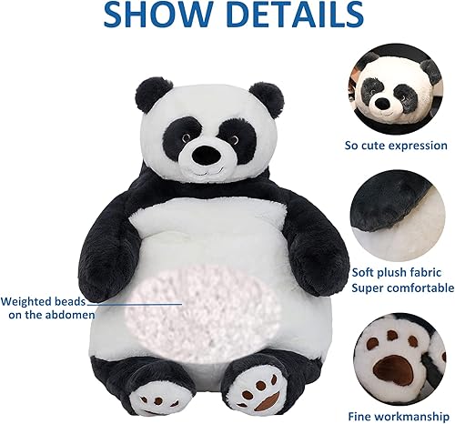 Miniatura 2 de Animales de peluche con peso de panda, 21.5" 5.2 libras, peluche de panda con peso grande, almohada de juguete de animal de peluche con peso,