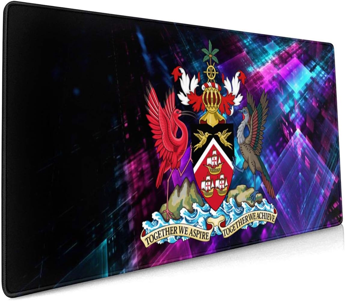 Coat of Arms of Trinidad and Tobago Mouse Pad Office Products Customized Accessories 15.8x35.5 in