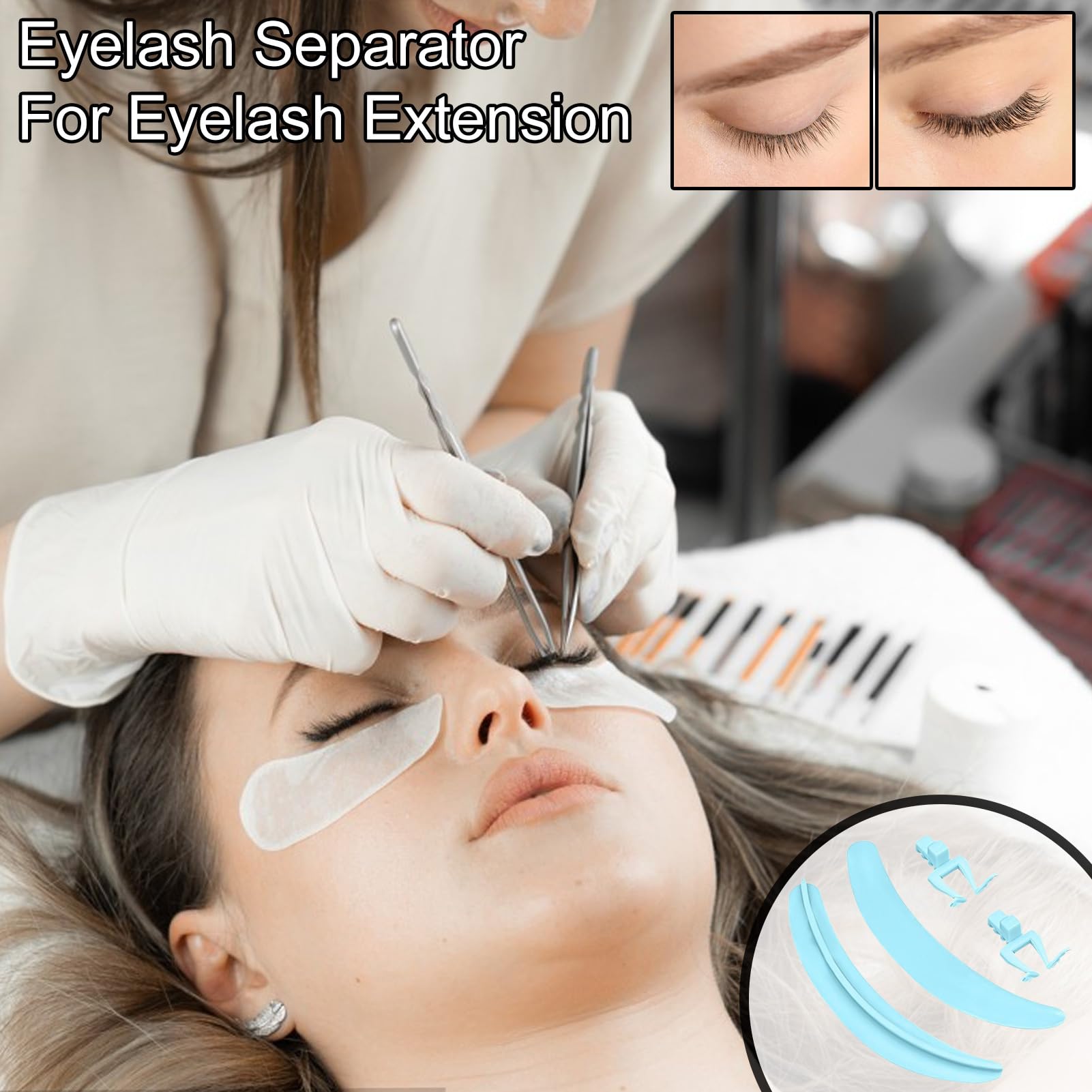 Lash Grafting Pads for Precision Application - Silicone Eyelash Separator for Extension – Reusable Eye Makeup Tools for Salon, Travel, Home Use, Comfortable Beauty Aid for Lash Placement