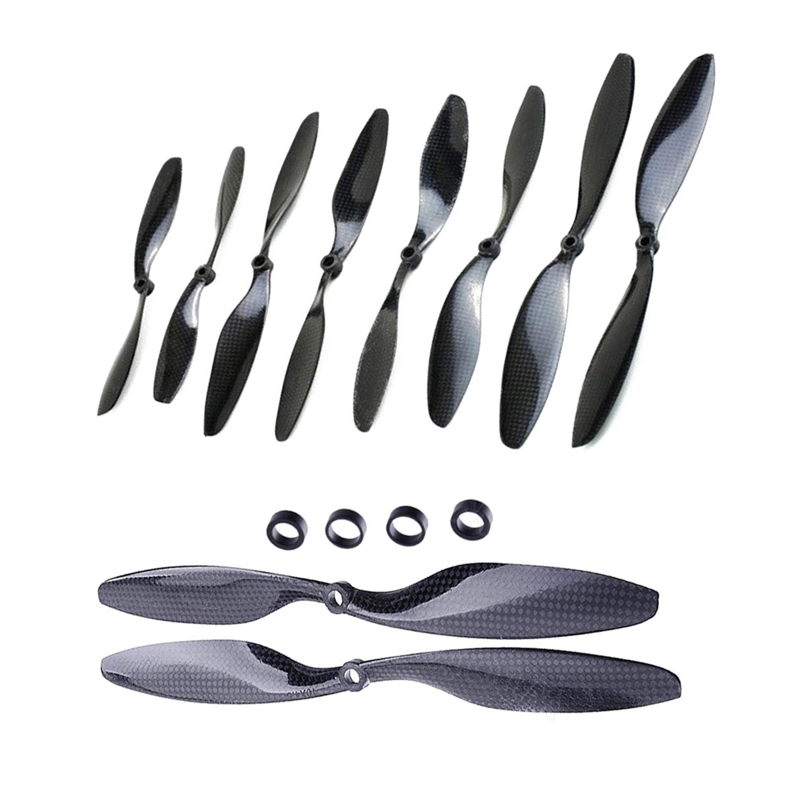 2 pares de hélices de fibra de carbono 8045/1045/1047/1147/1238/1260/1245 for cuadricóptero RC, hexacóptero multirrotor