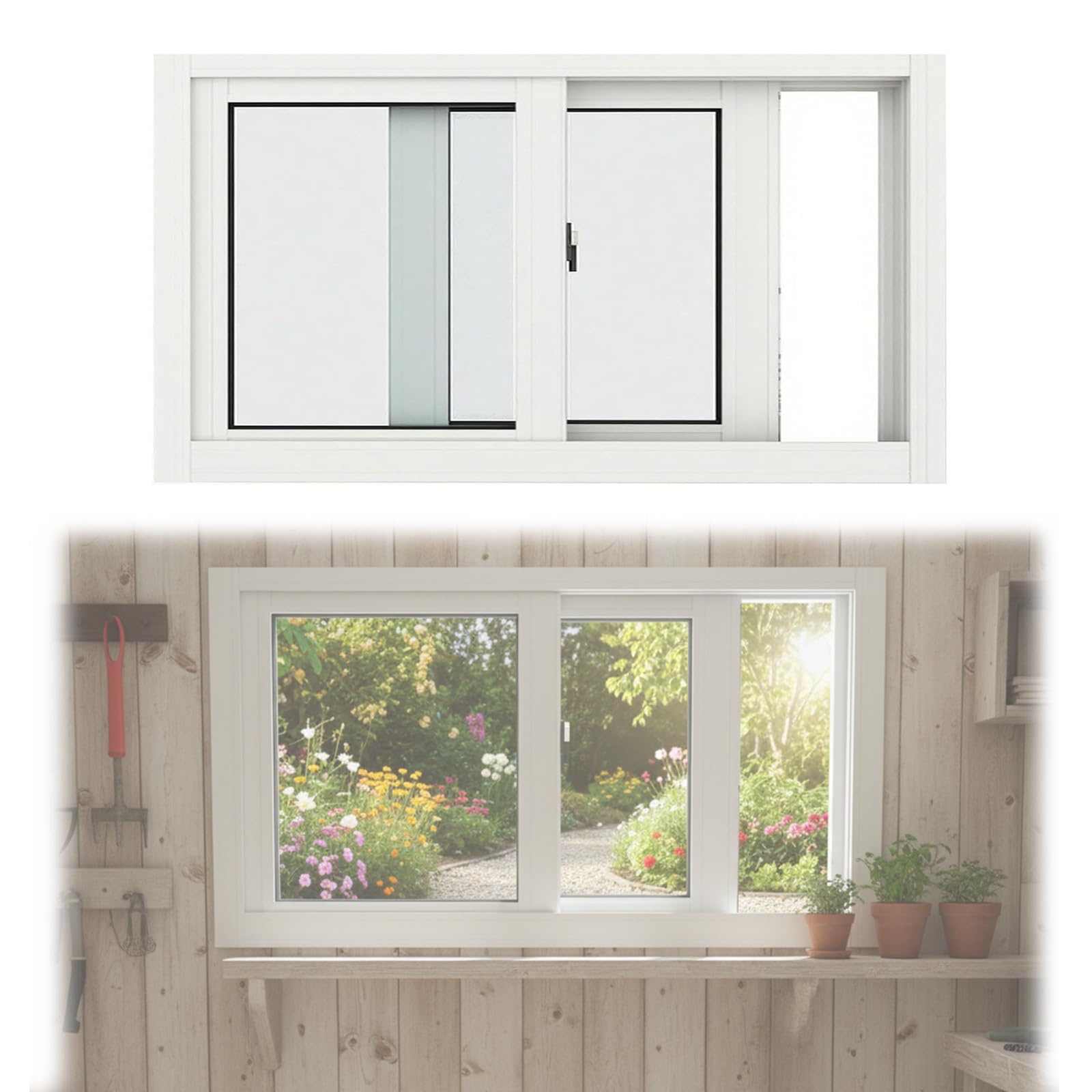 Ventanas correderas de vidrio templado con aislamiento seguro para baño y cobertizo