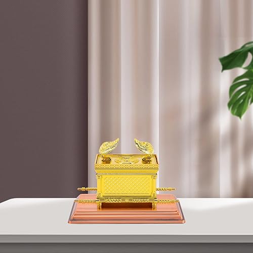 Miniatura 8 de PRETYZOOM Arca de aleación de réplica, oro de decoración religiosa para oficina en casa