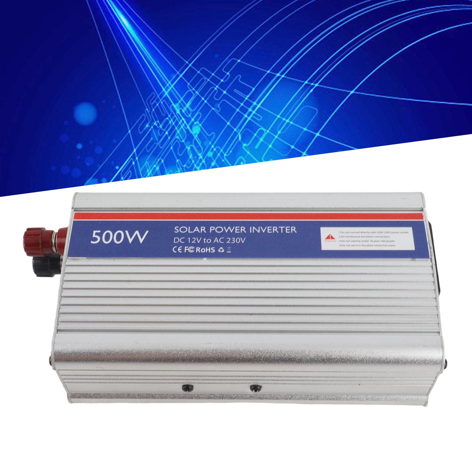 FTVOGUE Przetwornica Napięcia 230V AC Wyjście 500W Konwerter, 12V DC