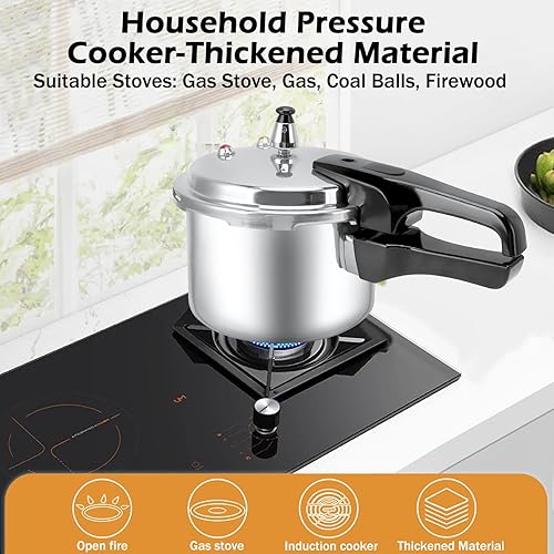 Miniatura 5 de Olla a presión de aleación de aluminio de 3.17 cuartos de galón, olla de cocción a presión pequeña de 7.1 in7 pulgadas, ollas a presión de 3 litros