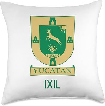 Ixil Yucatan Estado De Mexico Escudo Eagle Aguila Throw Pillow