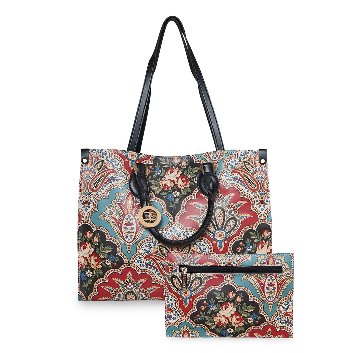 ESBEDA Multi Color Floral Printed Handbag For Women (B0BYS3SYKV) Amazon Price History, Amazon Price Tracker