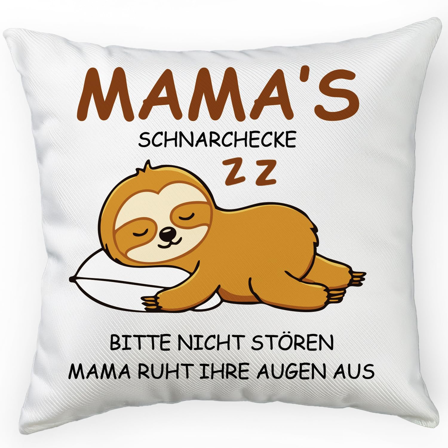 FLYWIND Geschenk für Papa Vatertagsgeschenk Weiß Kissenbezug Faultier 45 * 45cm Männer Geburtstag Zierkissenbezüge