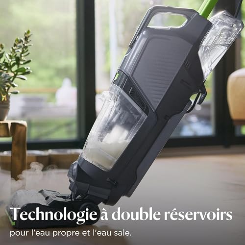 BISSELL CrossWave HydroSteam PET, Aspirateur Balai Laveur à Câble, Aspire, Lave & Sèche, Nettoyeur Vapeur Puissant, Idéal pour Ménages avec Animaux Domestiques, Nettoyeur a Eau Multi-surfaces, 3517N - 4
