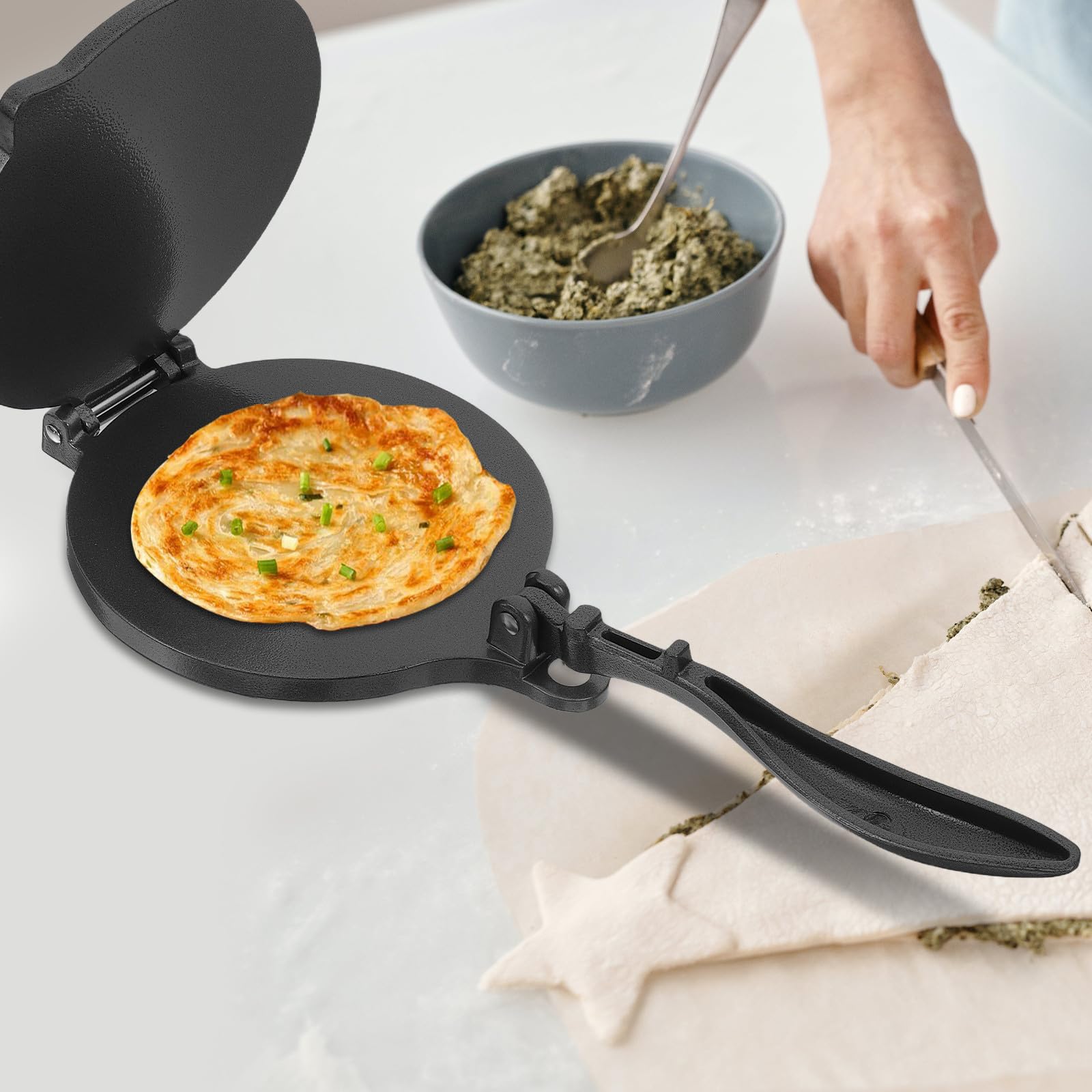 Negro Prensa Aluminio Tortillas para para Masa en Maíz Casa