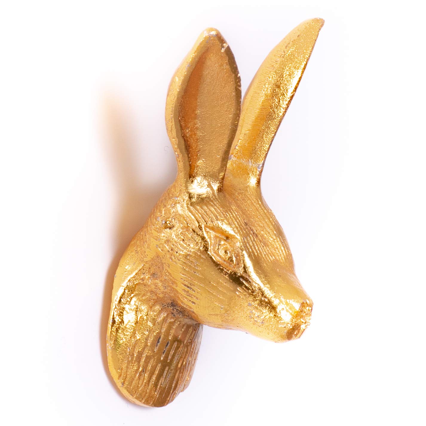 Ethniciti Gold Hare Head Metal Vintage Knob Pull Handle Drawer Cupboard Cabinet Hare Head Metal Knob