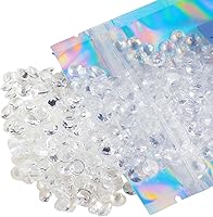 Vista 176 de Genie Crystal ss34 Red Glass Rhinestones 288 Pcs, 7.0 mm Big Light Siam Flatback Rhinestone, Diamond Cut Gems for Crafts, Face Mask, Makeup