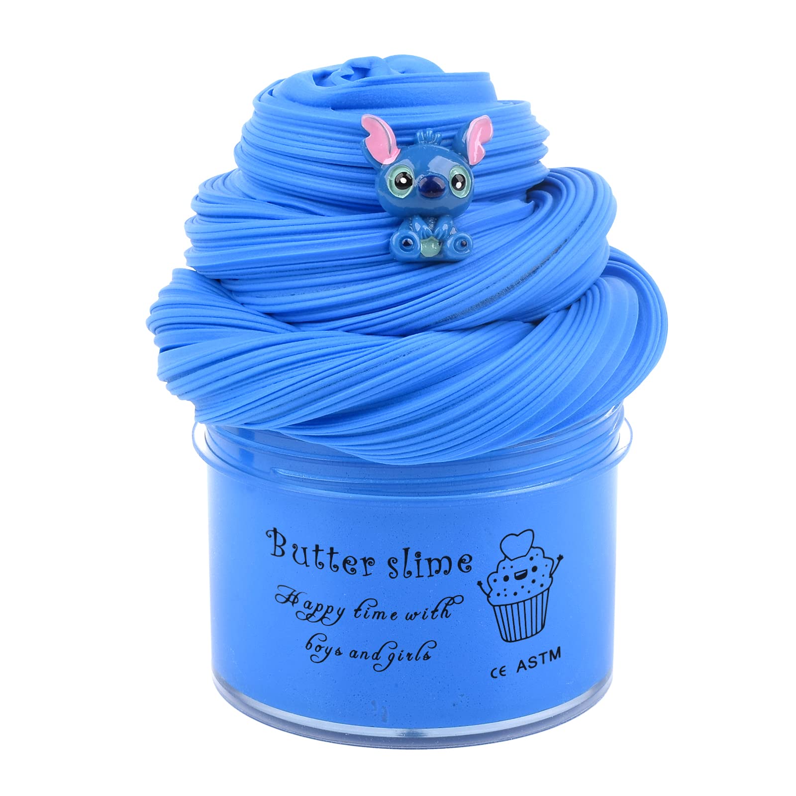 Blue Butter Slime, Stress Relief Toy for Girls and Boys, Super Soft and Non-Sticky, for Kids Education Toy, Party Favor, Birthday Gift(7oz 200ML)
