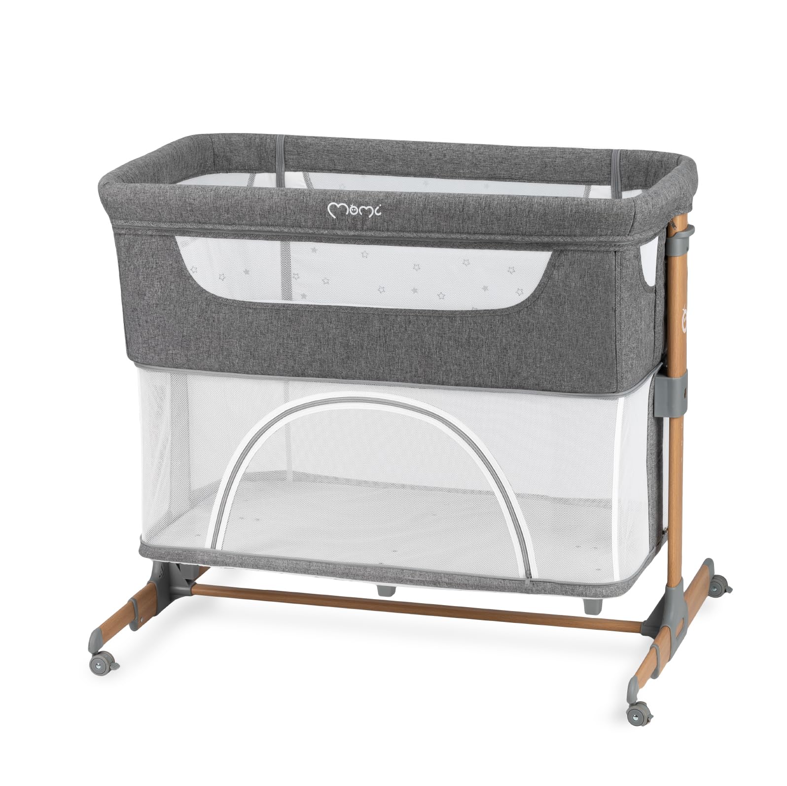 Momi Lit d'enfant Multifonction Smart Bed 4 en 1, lit d'appoint et Parc, jusqu'à 15 kg, réglage hauteur 5 niveaux, avec matelas