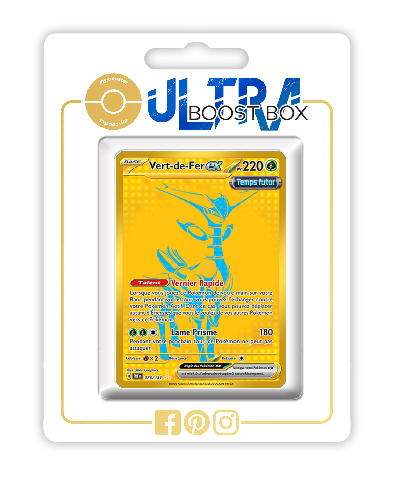 Vert-de-Fer ex (Iron Leaves ex) 176/131 Future Shiny Gold - my-booster X  Écarlate et Violet 8.5 Évolutions Prismatiques