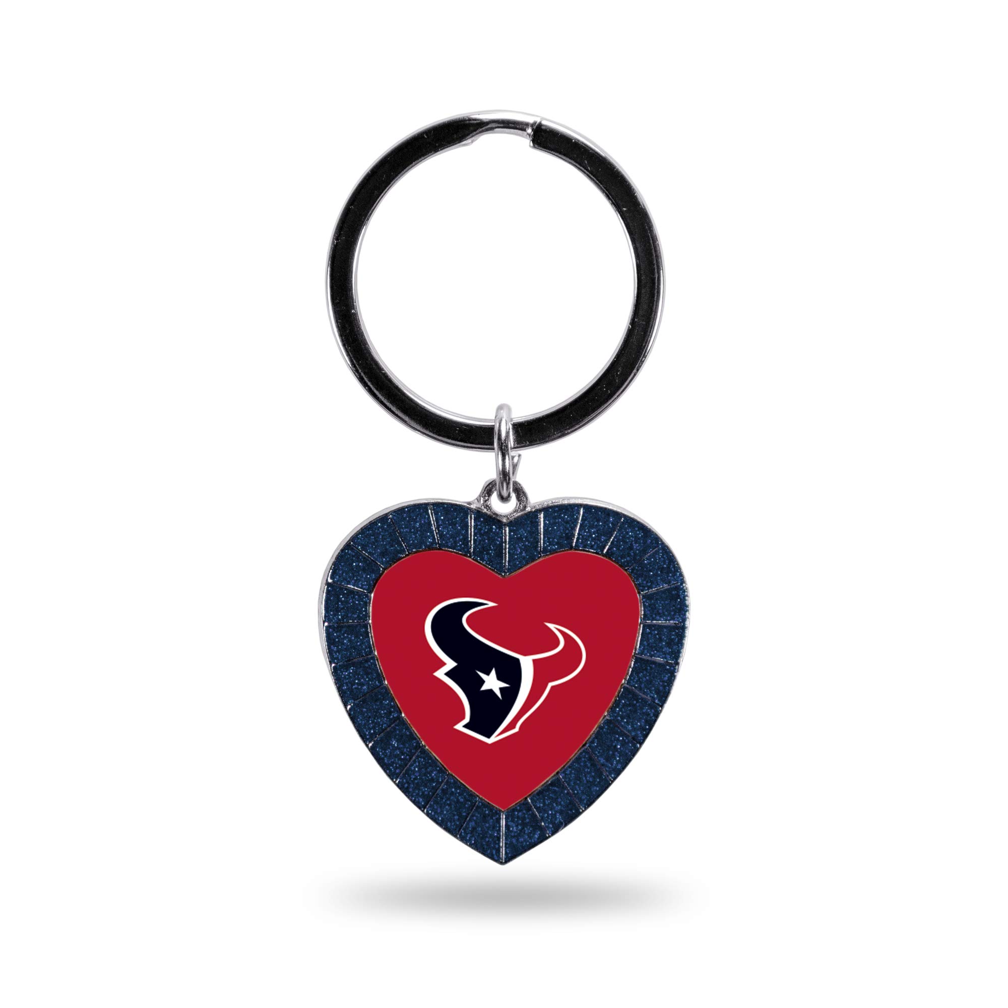 Rico Industries NFL Football Rhinestone Heart Keychain - Great Accessory