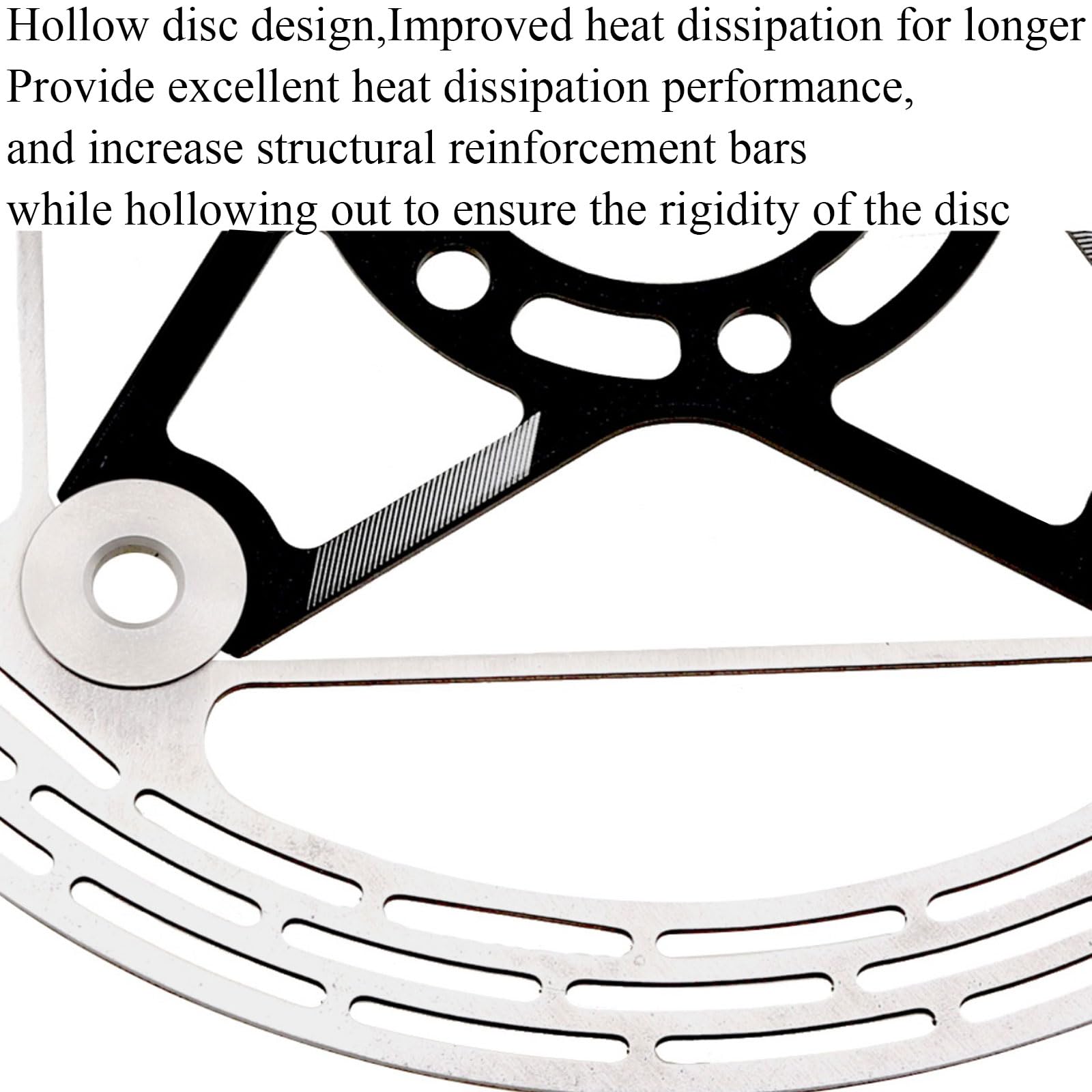 Rotore freno a disco for bicicletta in acciaio inossidabile da 160 mm - Disco freno flottante leggero for sistemi Center Lock, 1 pz